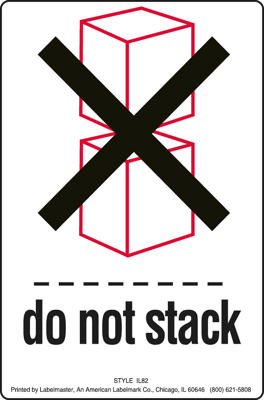 Do Not Stack Label, Paper, 4" x 6"