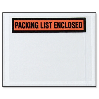 Packing List Enclosed Envelopes, High Tack, 4 1/2" x 5 1/2"