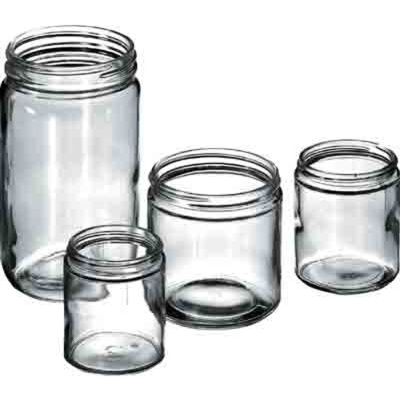 Flint Straight Sided Jar, 8 oz. Capacity, 70/400 Mouth Size