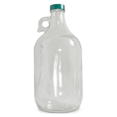 64 oz. (1,920ml) Clear Jug with 38-400 Green Thermoset F217 & PTFE Lined Cap