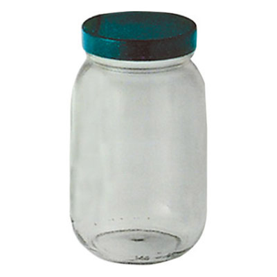4 oz. (120ml) Clear Standard Wide Mouth with 48-400 Green Thermoset F217 & PTFE Lined Cap