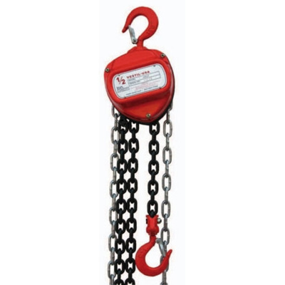 Hand Chain Hoist, 2000-lb. Capacity, 10' Lift, 12" Headroom