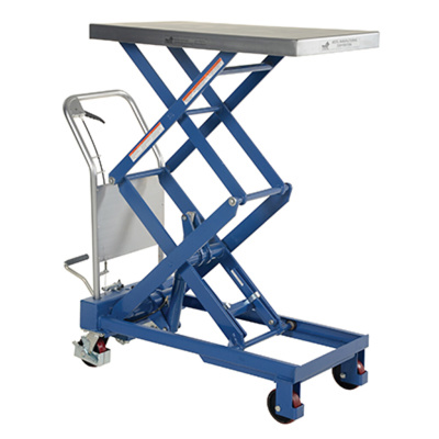 Hydraulic Elevating Cart, Double-Scissor, 2-Speed, 800-lb.