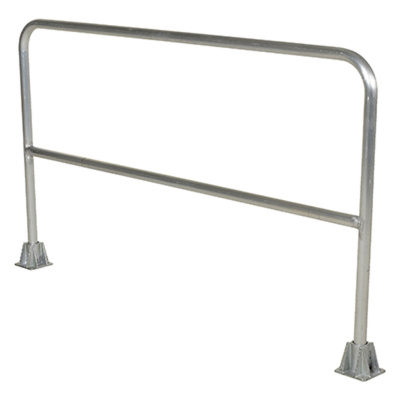 Aluminum Pipe Safety Railing, 42"H with 21"H Midrail, 72"L