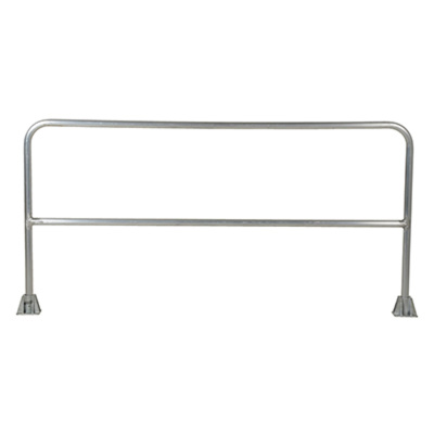 Aluminum Pipe Safety Railing, 42"H with 21"H Midrail, 84"L