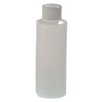 4 oz. (120ml) Natural HDPE Cylinder with 24-410 White Polypropylene SturdeeSeal® PE Foam Lined Cap