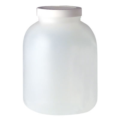 68 oz. (2,000ml) Natural HDPE Wide Mouth Round with 89-400 White Polypropylene SturdeeSeal® PE Foam Lined Cap