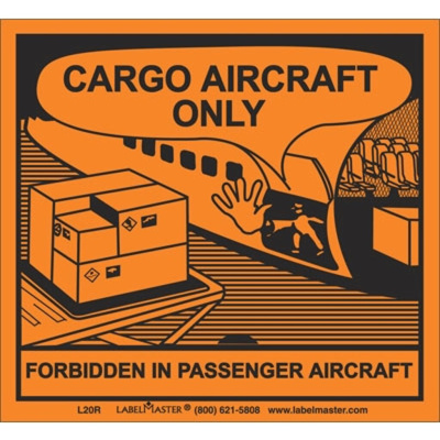 Cargo Aircraft Only Label, Paper, Roll of 100