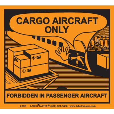 Cargo Aircraft Only Label, Paper, Roll of 500
