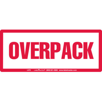 500 OVERPACK labels stickers warning caution safety notification FREE SHIPPING 