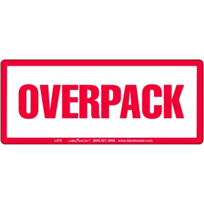 Overpack Label, Standard, Pack of 50