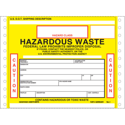 Hazardous Waste Label, Standard