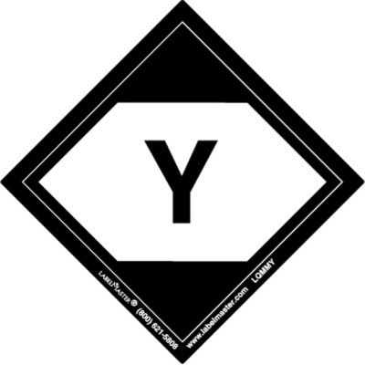 Limited Quantity Label, "Y", 50mm x 50mm, Paper, Roll of 100