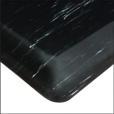 Wearwell® Ultra-Soft Tile-Top Floor Mat, Black, 3' x 5'