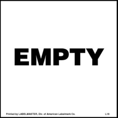 Empty Label, PVC-Free Film, 152mm x 152mm