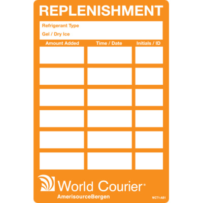 World Courier Replenishment Label 4" x 6" Semi-Gloss Paper, Roll of 500