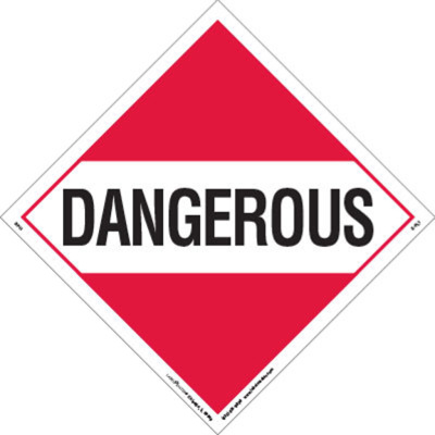 Dangerous Placard, Worded Tagboard, Pack of 25