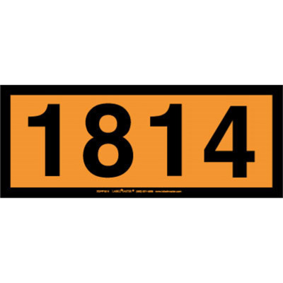 UN1814 Orange Panel, Permanent Vinyl, Pack of 25