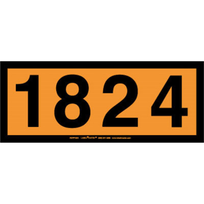 UN1824 Orange Panel, Permanent Vinyl, Pack of 25