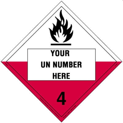 Personalized Imprinted 4-Digit Spontaneously Combustible Tagboard Placard, Pack of 25