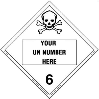 Personalized Imprinted 4-Digit Poison/Toxic  Tagboard Placard, Pack of 25