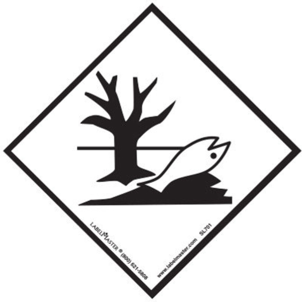 Environmentally Hazardous Substance Marking 273mm x 273mm, Removable Vinyl