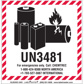 CHEMTREC UN3481 Lithium Battery Handling Marking, 100mm x 100mm, PVC-Free Film