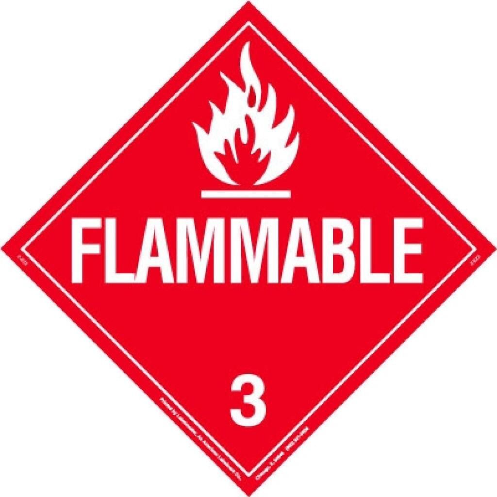 Flammable Liquid Placard, EZ Removable Vinyl
